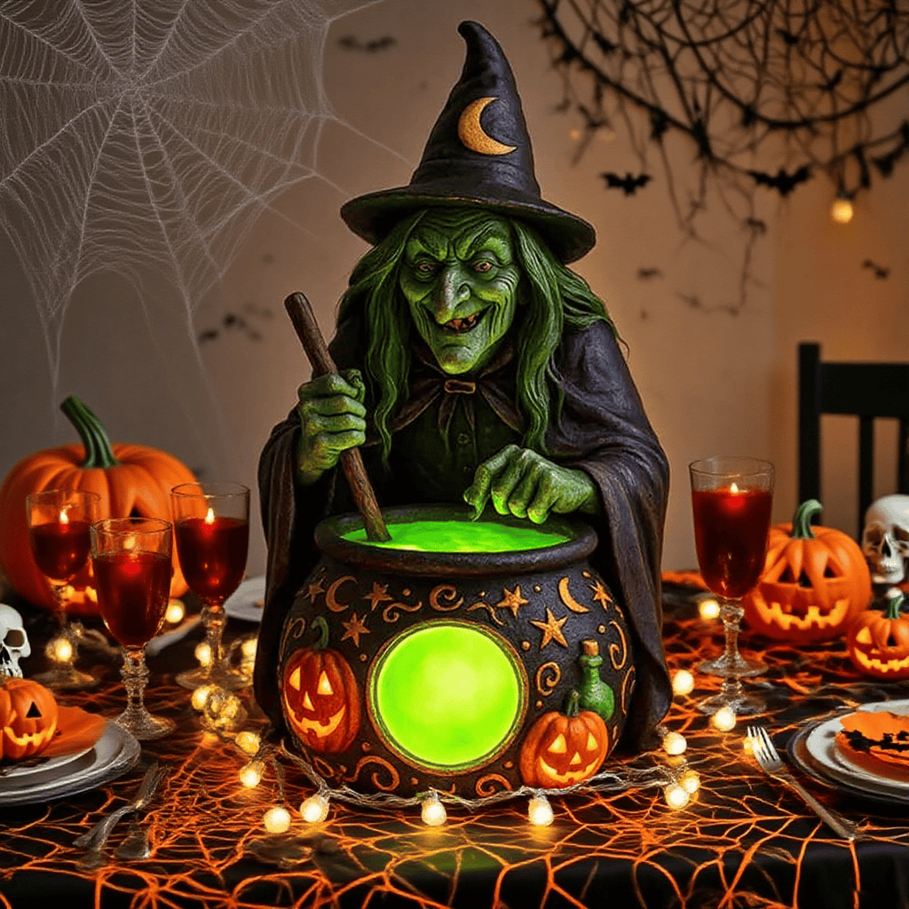 🏆Flash Sale⚡ 50K+ SOLD! 🧙‍♀️Halloween Witch Cauldron Lamp
