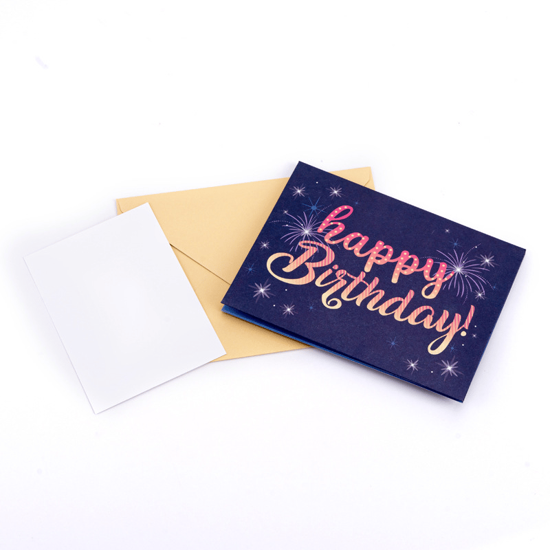 Fireworks Pop Up Cake Light and Music Happy Birthday Card Gift