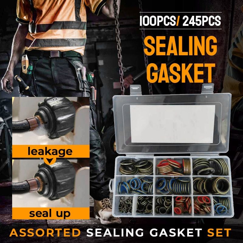🔥2025 New Arrival🔥100pcs/ 245pcs Assorted Sealing Gasket Set