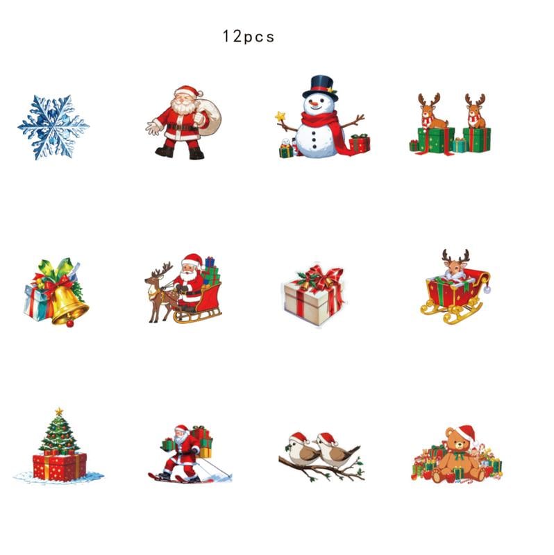 🎄 Christmas 3D Glowing Wall Decals – Light Up Your Holidays!