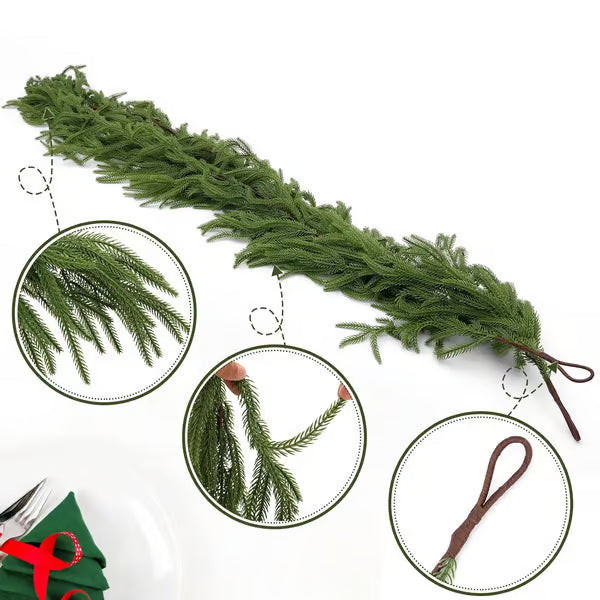 ✨Natural Christmas Greenery - Norfolk Pine Garland🌲