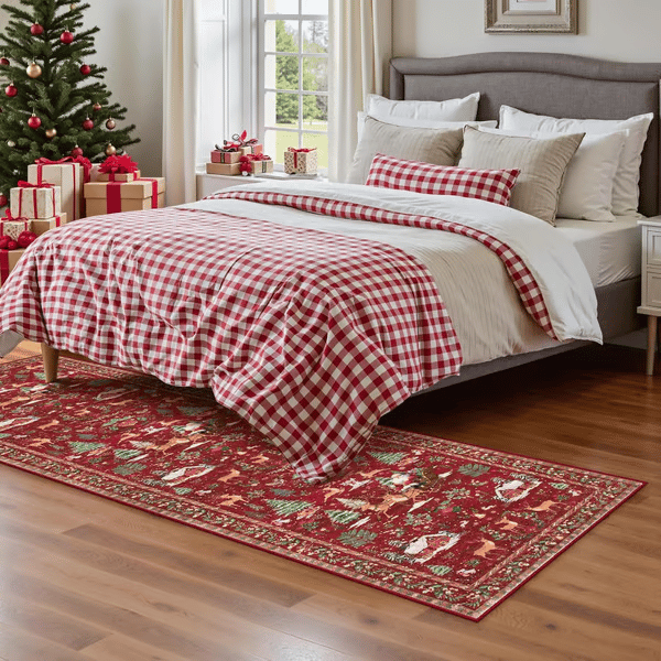 🎄Soft Christmas Tree Santa Claus Carpet Runner