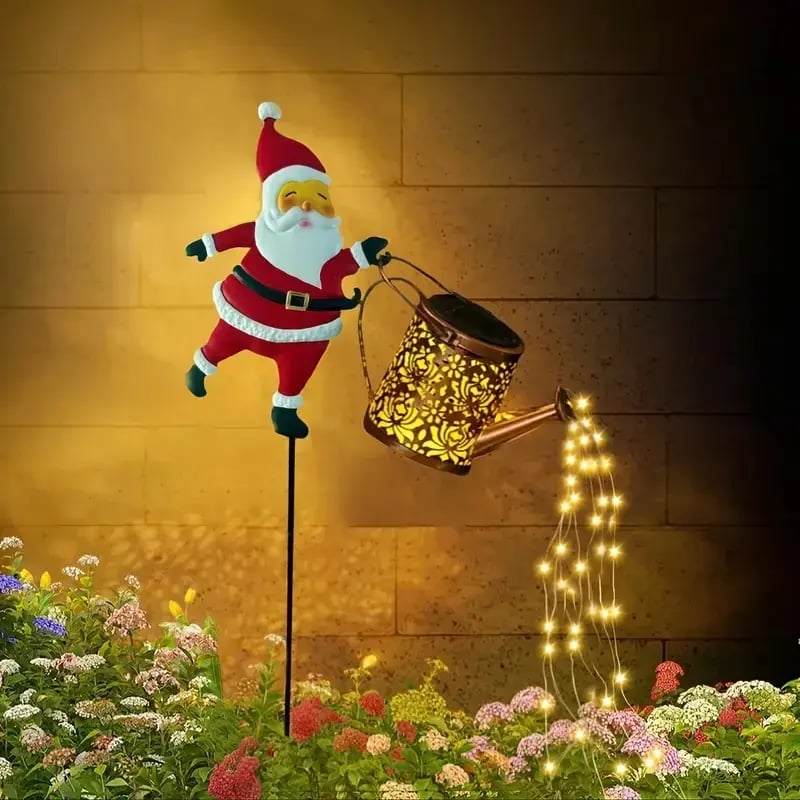🎄 Christmas Early Bird Sale – Santa Solar Kettle Garden Lights ✨