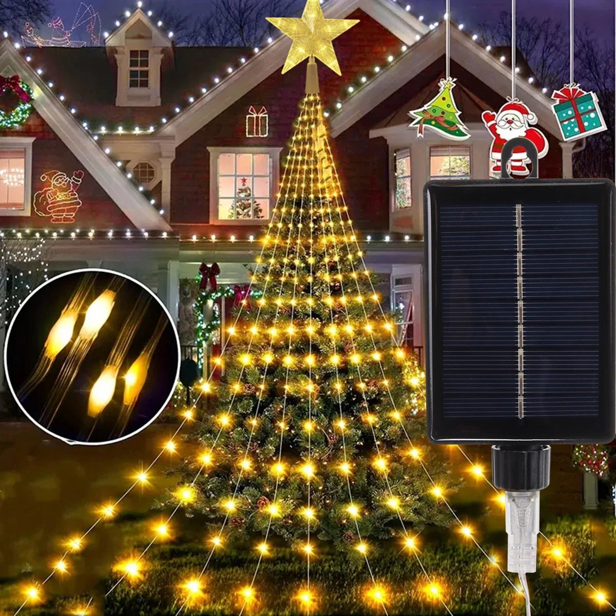 🎄✨ Light Up Christmas with the Solar Star! 🌟