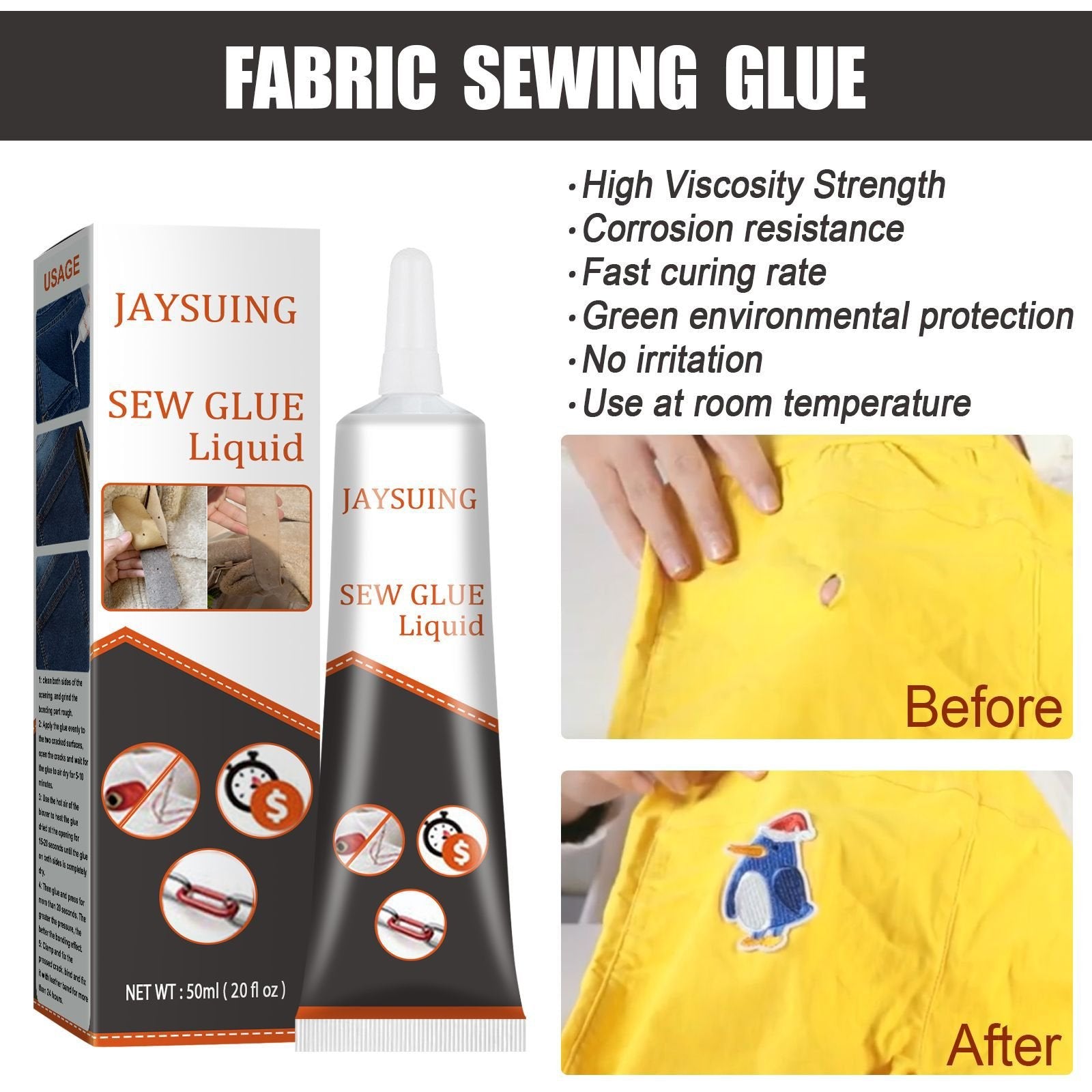 CLOTH REPAIR SEW GLUE 🎁