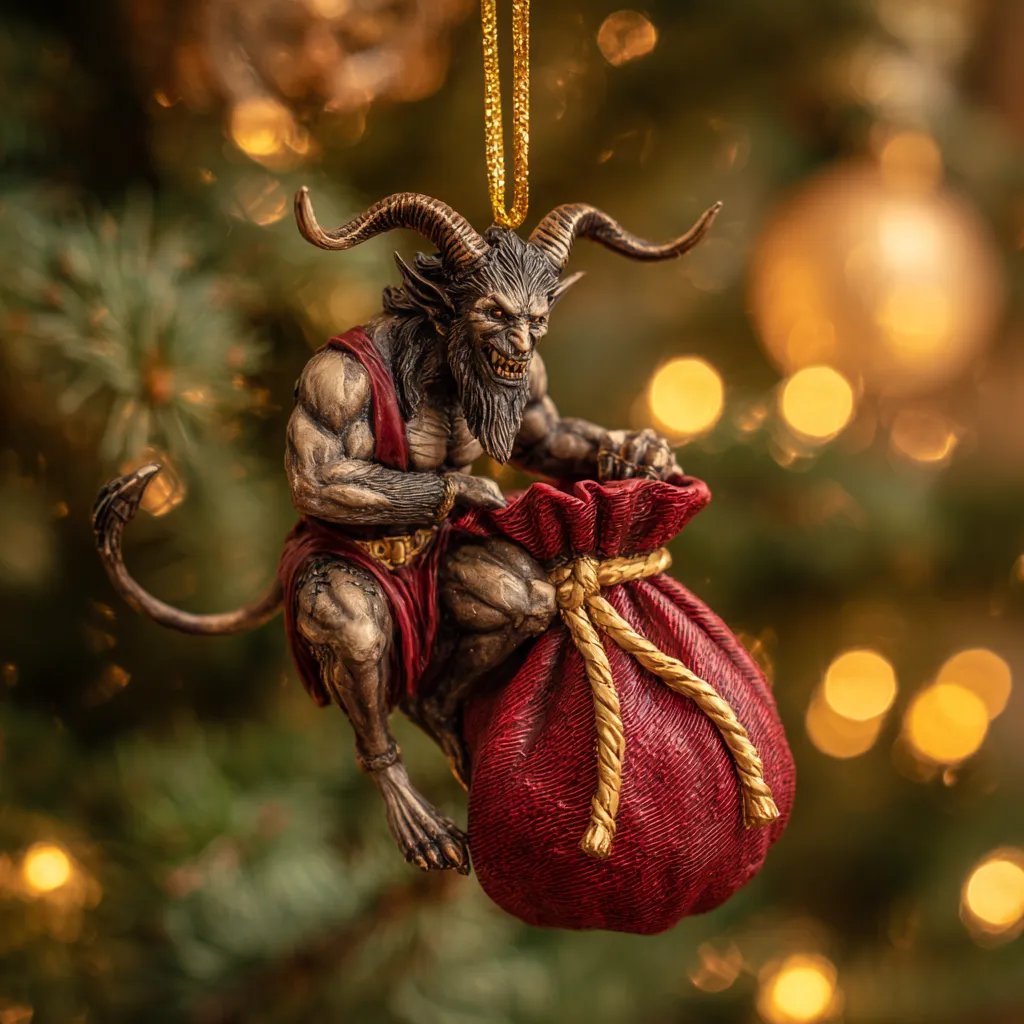 Krampus Christmas Ornament Set – Dark Holiday Mischief Collection