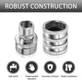 ⚡BUY 2 GET 1 FREE 💧Stainless Steel Garden Hose Quick Connect Fittings Set