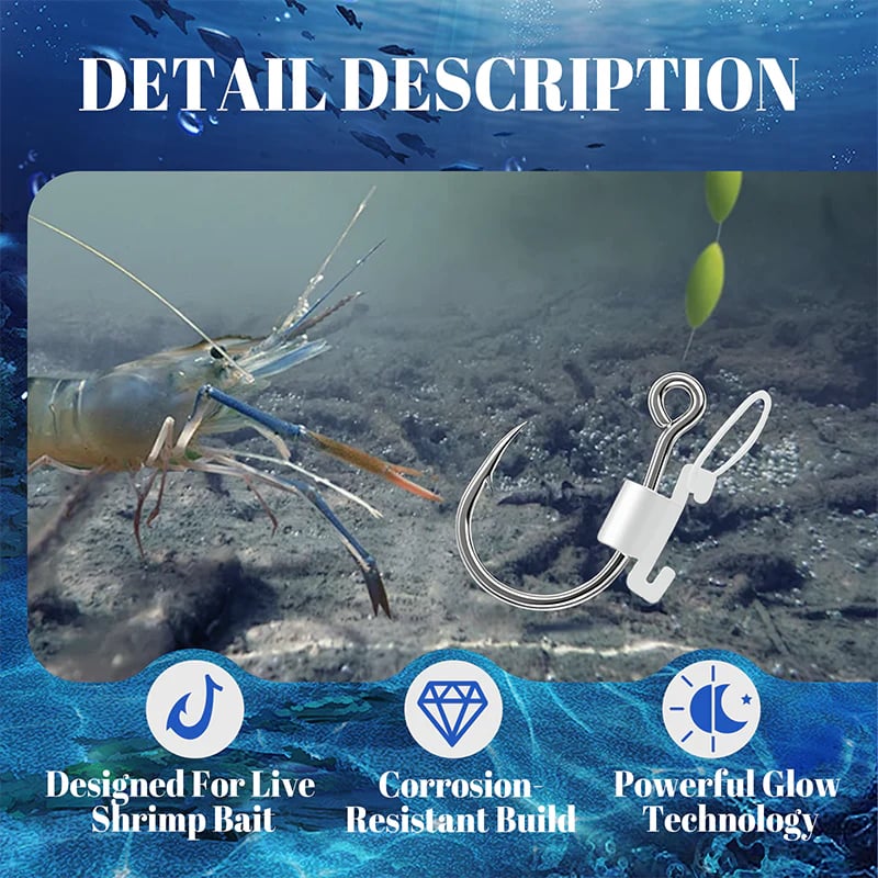 🐟Luminous Live Shrimp Hook Set for Fishing