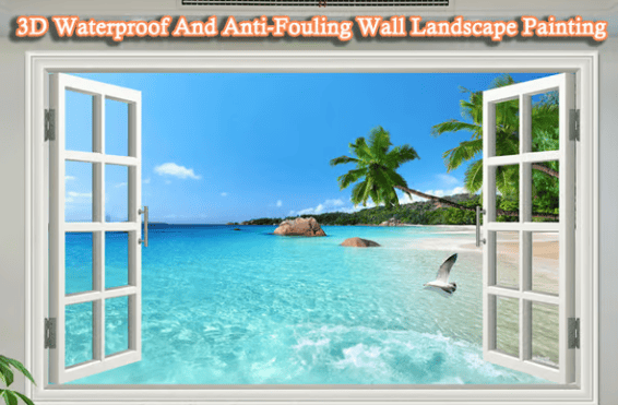 🌸🌸  3D Waterproof And Anti-Fouling Wall Landscape Painting
