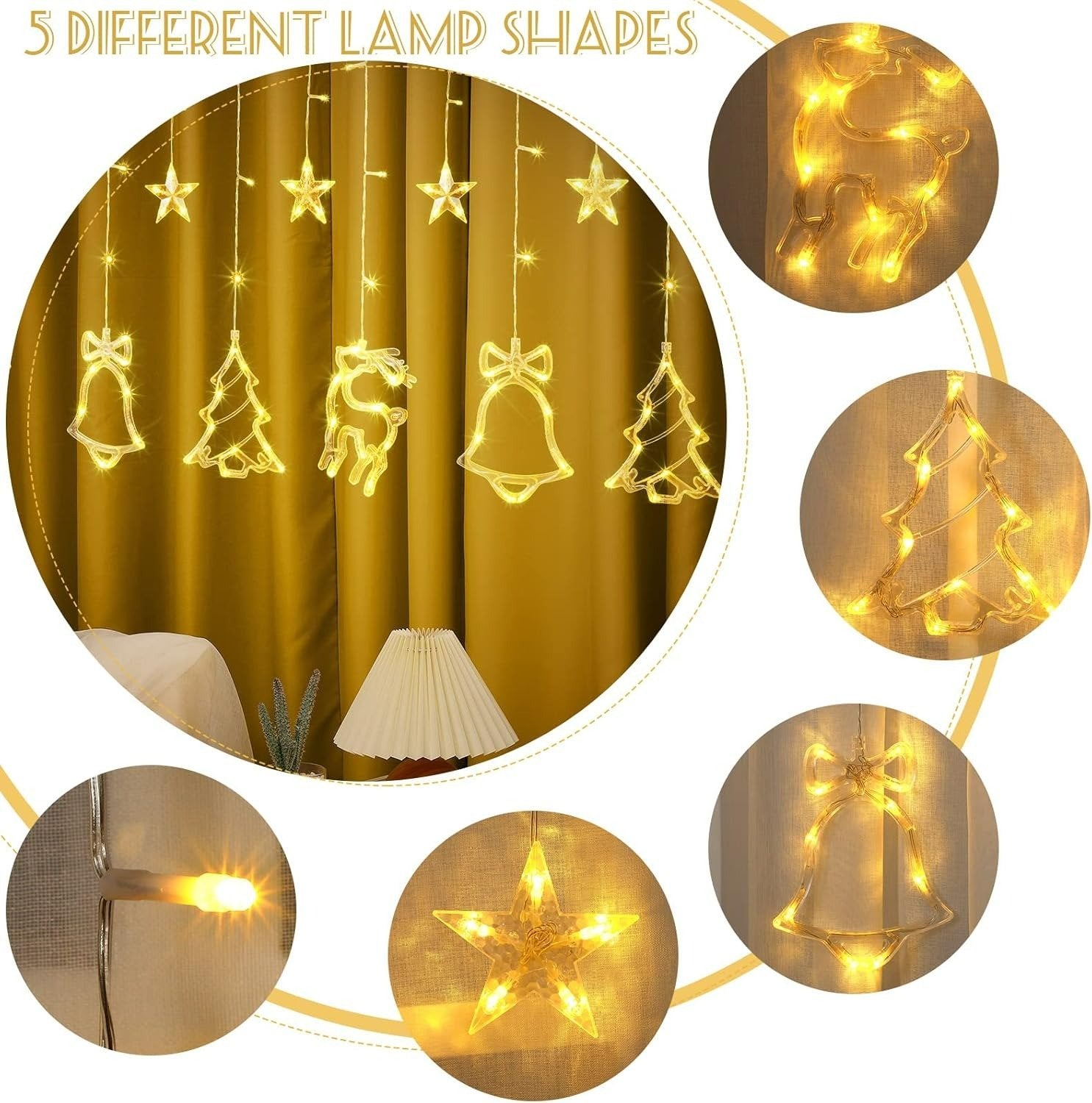 ✨ Yuletide Christmas Curtain LightsTM ✨