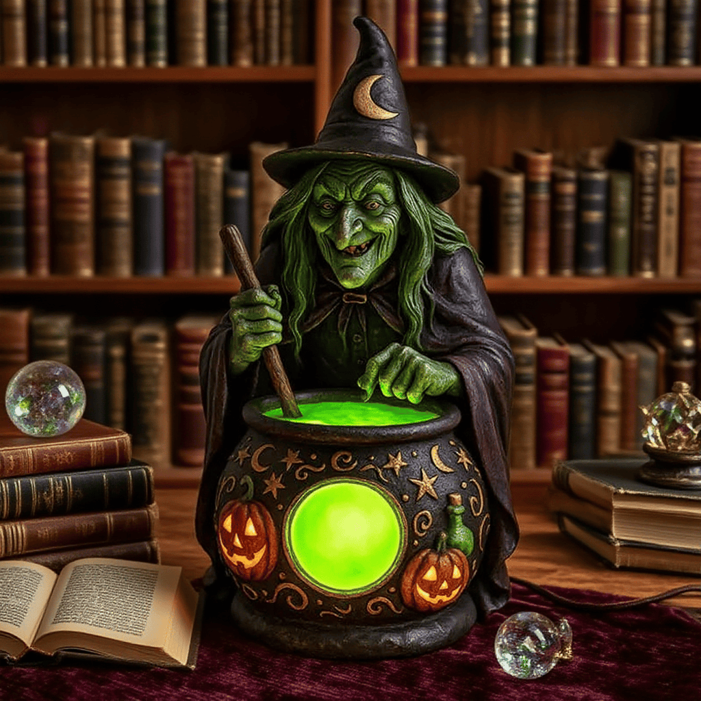 🏆Flash Sale⚡ 50K+ SOLD! 🧙‍♀️Halloween Witch Cauldron Lamp