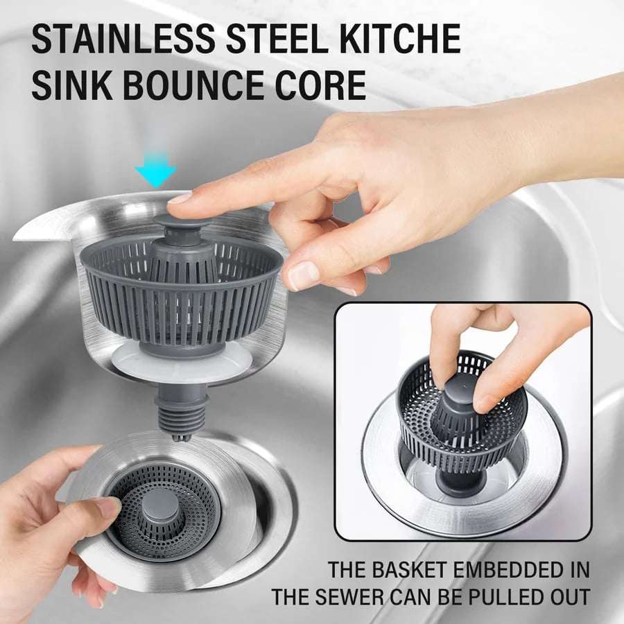Bounce Core Drain Strainer – The Sink Saver Your Kitchen’s Been Waiting For | Bundle Offer