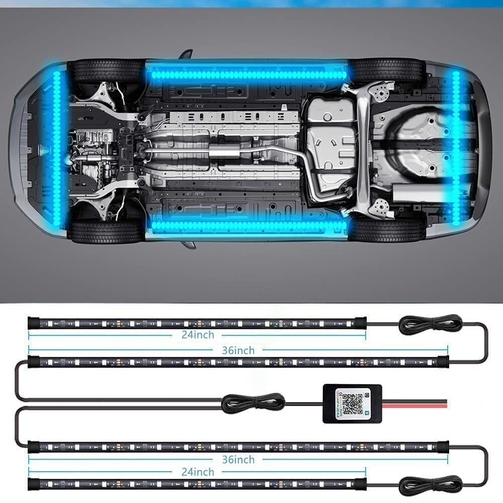 🔥Car Chassis Flexible RGB Waterproof LED Strip Lights (4PCS)
