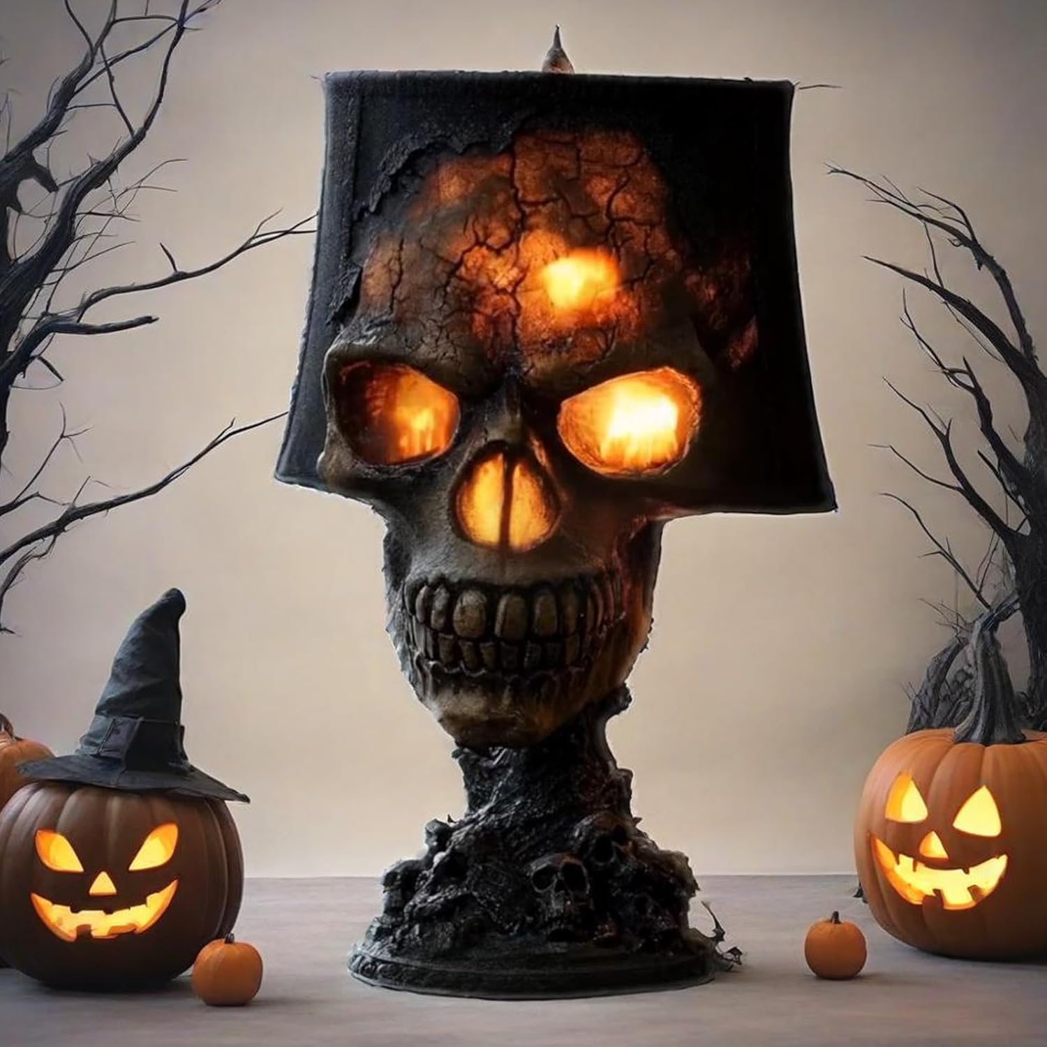 💀 Gothic Stone Skull Night Light